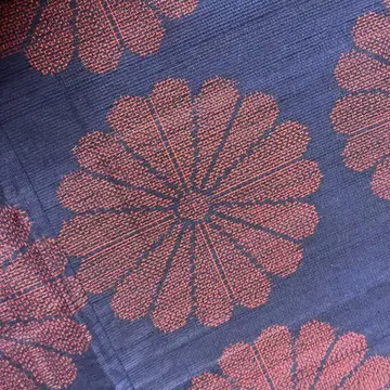 츠무기 국화 문양 스몰 사이즈 순수 실크 k948