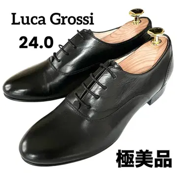 [컨디션 최상] 루카 그로시 가죽 신발 레이스업 가죽 블랙