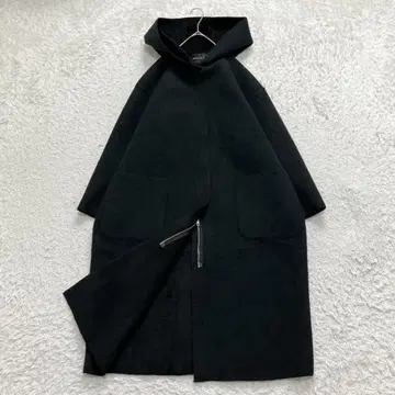 컨디션 최상 미즈이로 인드 리버 코트 롱 코쿤 본딩 블랙