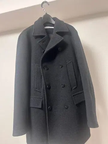 ANSNAM 다크 그레이 피 코트