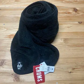 CHUMS 플리스 롱 머플러 블랙