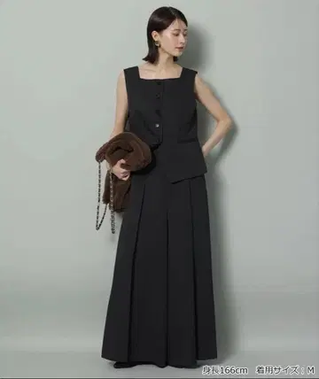 [ 새상품 미사용 ] Arpege story 박스 턱 와이드 팬츠