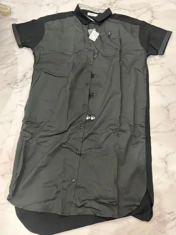 뷰티풀 섀도우 오케스트라 | 피케 콤비 반팔 셔츠 원피스 6900엔