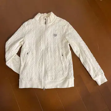 Callaway 케이블 짜임풍 화이트 자켓