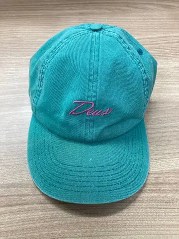 Deus 자수 로고 그린 캡