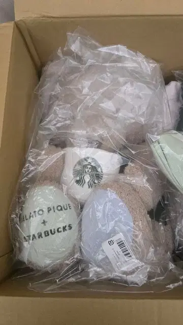 스타벅스 젤라또피케 젤라또 베어 티슈 케이스 봉제 인형