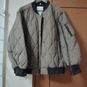 체크 무늬 퀼팅 자켓 여성용 지유 GU 3XL