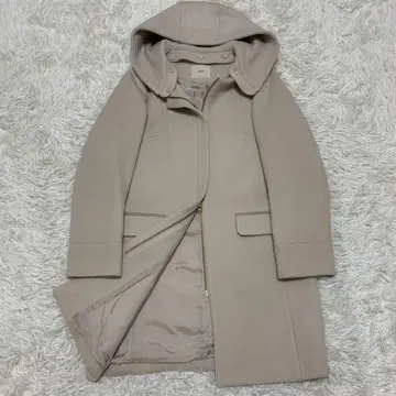 새상품급 이에나 2WAY 노카라 코트 울 최근 모델 빅 사이즈