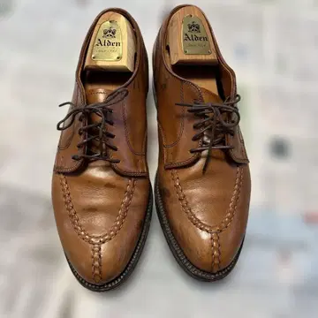 Alden 브라운 가죽 레이스업 슈즈