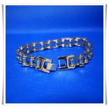 팔찌 체인 실버 x 골드 바이크체인 키링 락