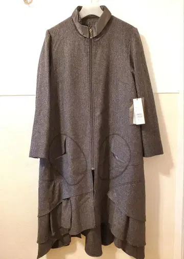 미사용 새상품 라뒤레 그레이 집업 롱 코트 11호