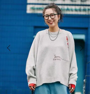 니코앤드 [be with M] 미사요 배색 돌 풀오버 아이보리