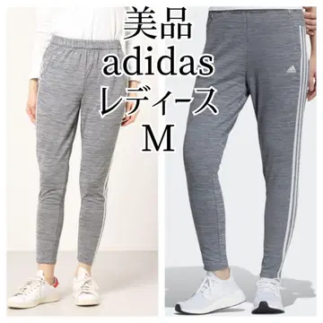 adidas 스웨트 팬츠 여성용 M 그레이 슬림 레그 흡한속건 아디다스