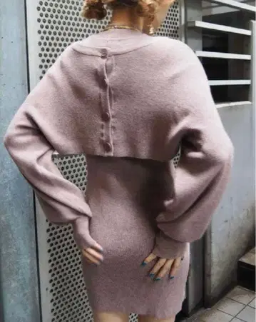 EVRIS 레이어드 니트 원피스