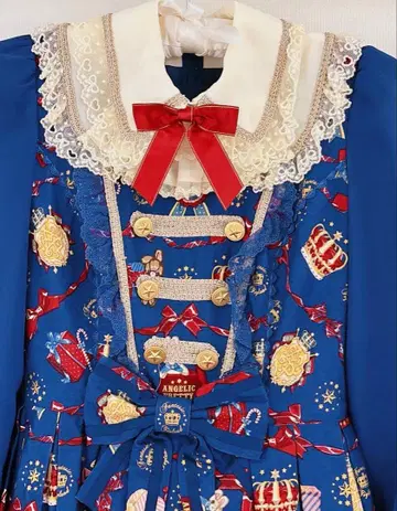 Angelicpretty MerryBunny 원피스 파랑 아오