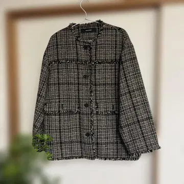 JOURNAL STANDARD 트위드 노카라 자켓