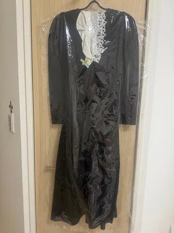 snidel 화이트 레이스 카라 니트 원피스