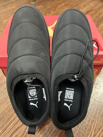 PUMA 블랙 슬립온 캐주얼 슈즈