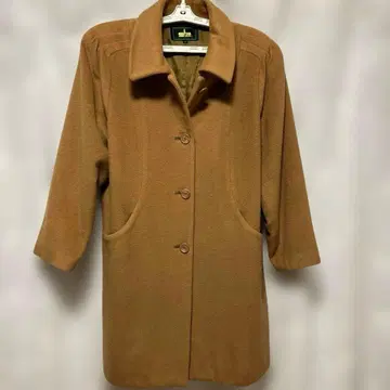 여성용 울 캐시미어 혼방 롱 코트 총 안감 L(11) 사이즈 일본제