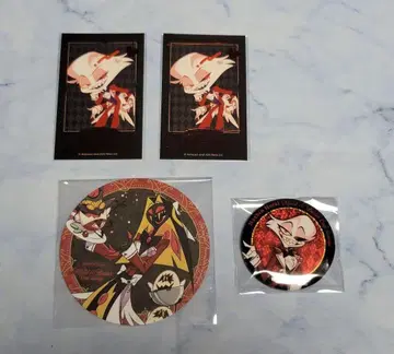 해즈빈 호텔 캔뱃지 금박 카드 코스터