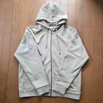 나노 유니버스 집업 저지 후드티 베이지