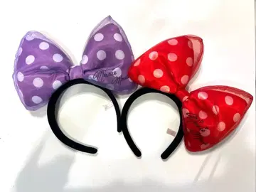 디즈니 머리띠 미니 마우스 적자색 2개