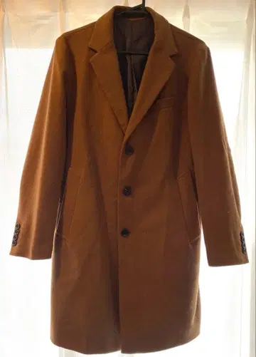 GU 울 브라운 피코트 4버튼