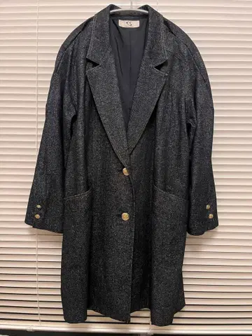 데님 체스터 코트 구제 의류