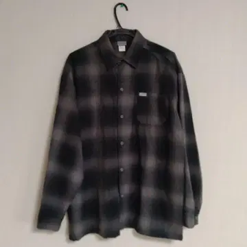 Calitop 블랙 계열 체크 긴팔 셔츠 XL