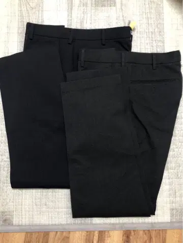 2개 세트! 히트텍 슬랙스 블랙, 차콜 그레이 허리 79cm