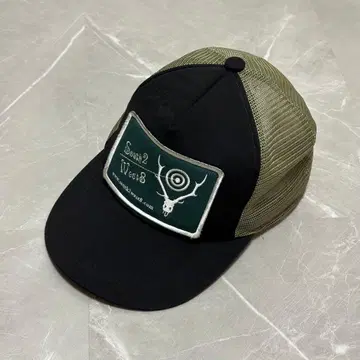 South2 West8 메쉬 트래커 캡 블랙 카키
