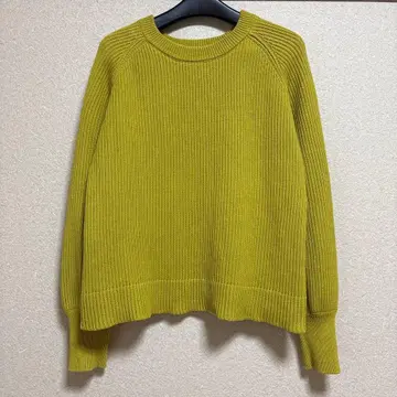 Mila Owen 리브 스웨터 M 머스타드