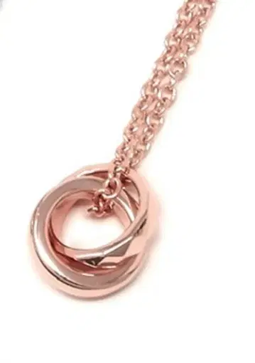 라이온 하트 핑크 실버 목걸이