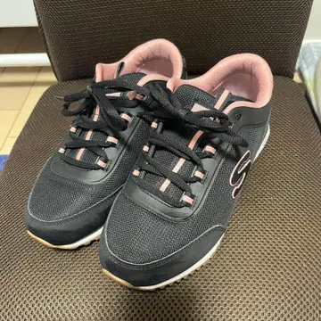SKECHERS 여성용 스니커즈 블랙/핑크
