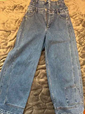 wonem 와이드 레그 데님 팬츠