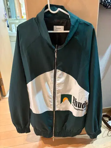 Rhude 지퍼 자켓 다크 그린