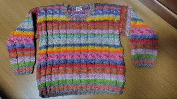 CRAFT HAT 멀티 컬러 긴팔 니트 스웨터