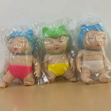 새근새근 아기 스퀴즈 BIG 컬러풀 캡 포함 인형 3개 세트