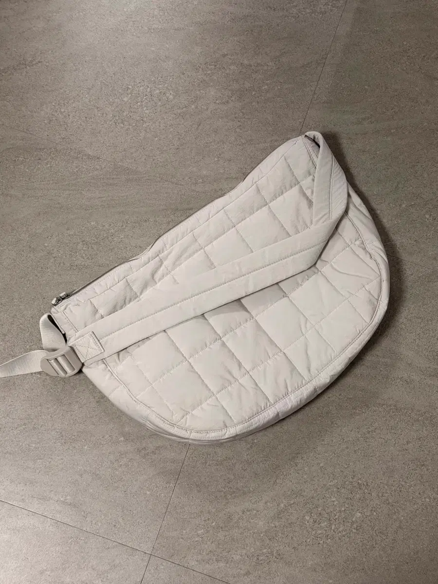 COS Quilted Ripstop Stone Color Shoulder Bag