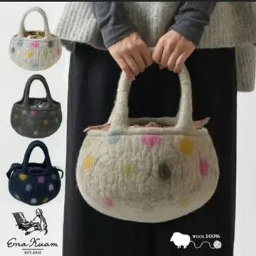 핸드메이드 울 100% 마루포테 토트백