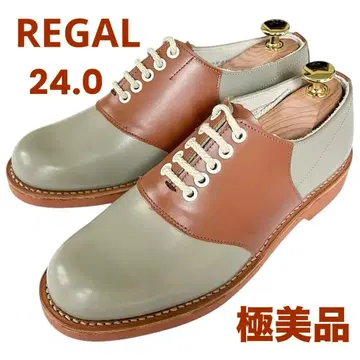 [ 미사용급 ] REGAL 안장 신발 2452 가죽 브라운/그레이
