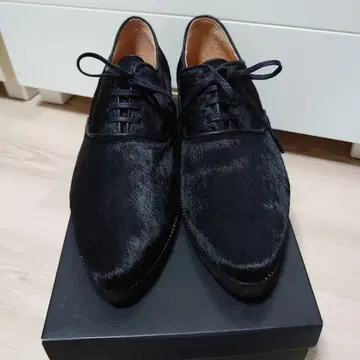 arlette lily 블랙 호스헤어 드레스 슈즈 레이스업