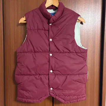 vintage 70s carters USA 다운 베스트 크림슨 M