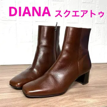 [새상품급] DIANA 다이애나 스퀘어토 숏부츠 브라운 24