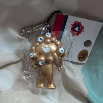 EXPO2025 미야쿠미야쿠 입체 PVC 키링 플레이트 포함 골드 컬러