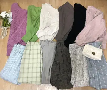 여성용 의류 코디 묶음 판매, 12점, 사이즈 M/F.