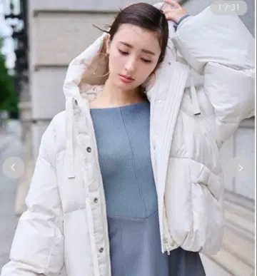 FRAY ID 후드 숏 다운 코트