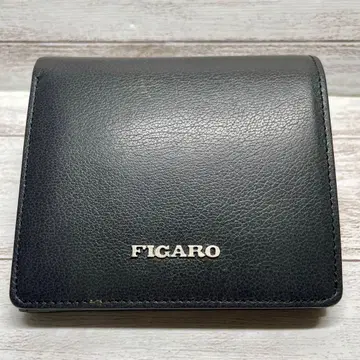 FIGARO 피가로 블랙 가죽 접이식 지갑