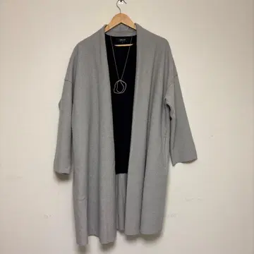 그레이 롱 코트 7부 소매 23구 L