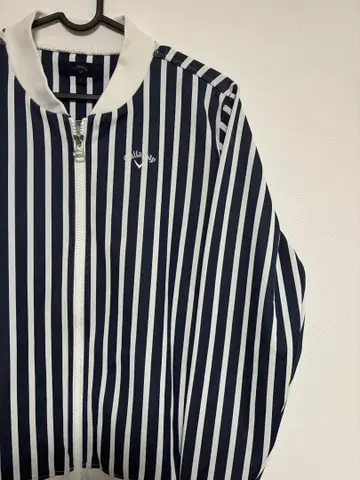 새상품급 캘러웨이 트랙 자켓 골프웨어 스트라이프 화이트 네이비 L